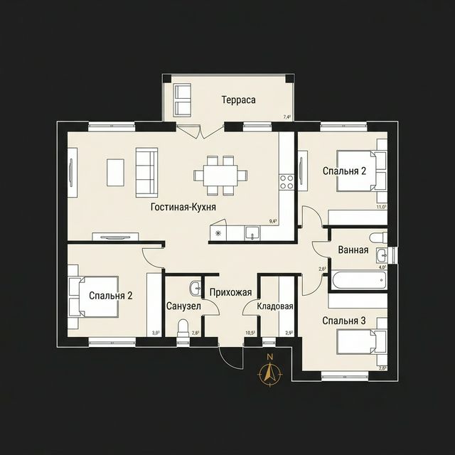 Планировка индивидуального дома